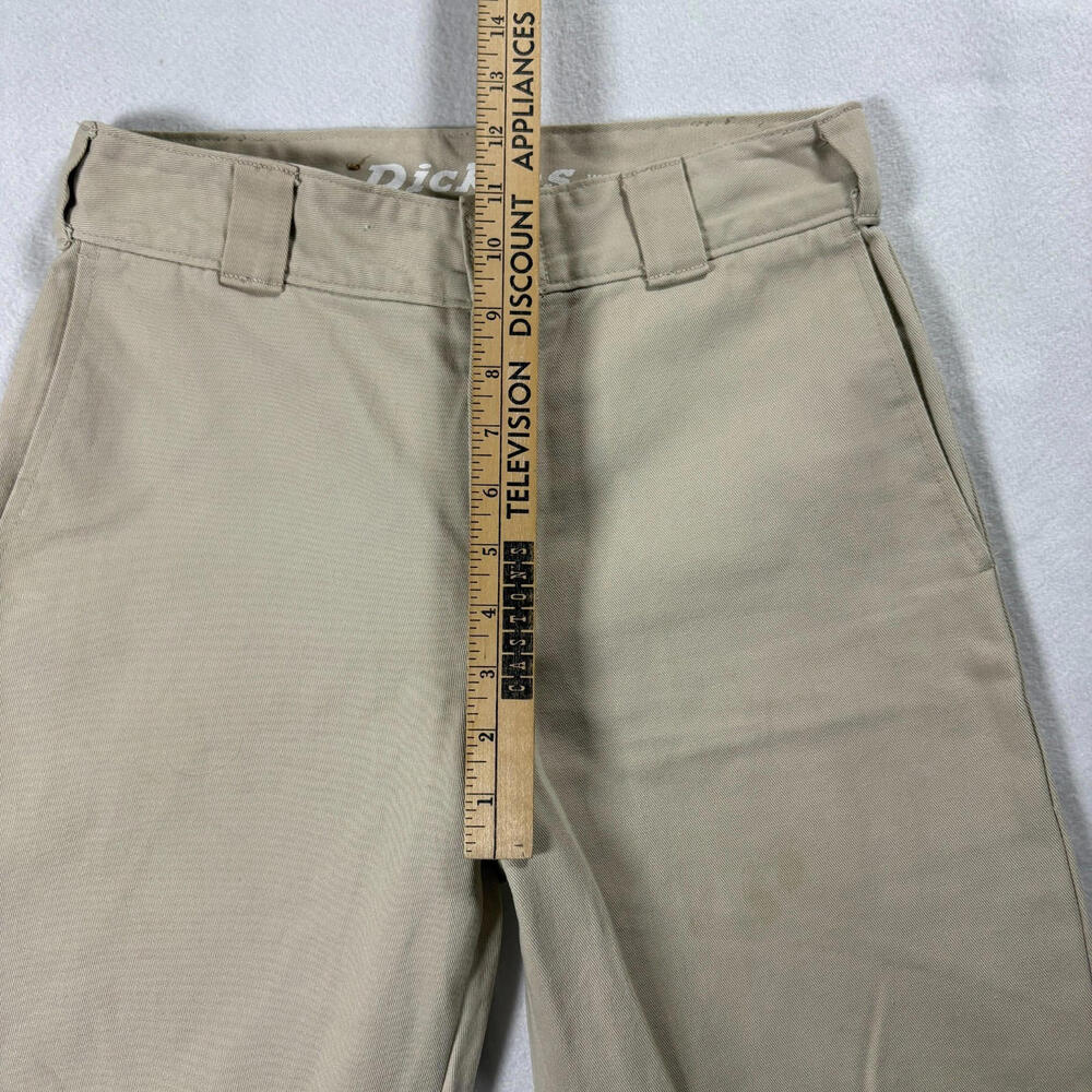 Dickies Work Pants Womens 3/26 Khaki Vintage Straight Leg Crop Roll Hem Y2K Fits - Picture 7 of 9